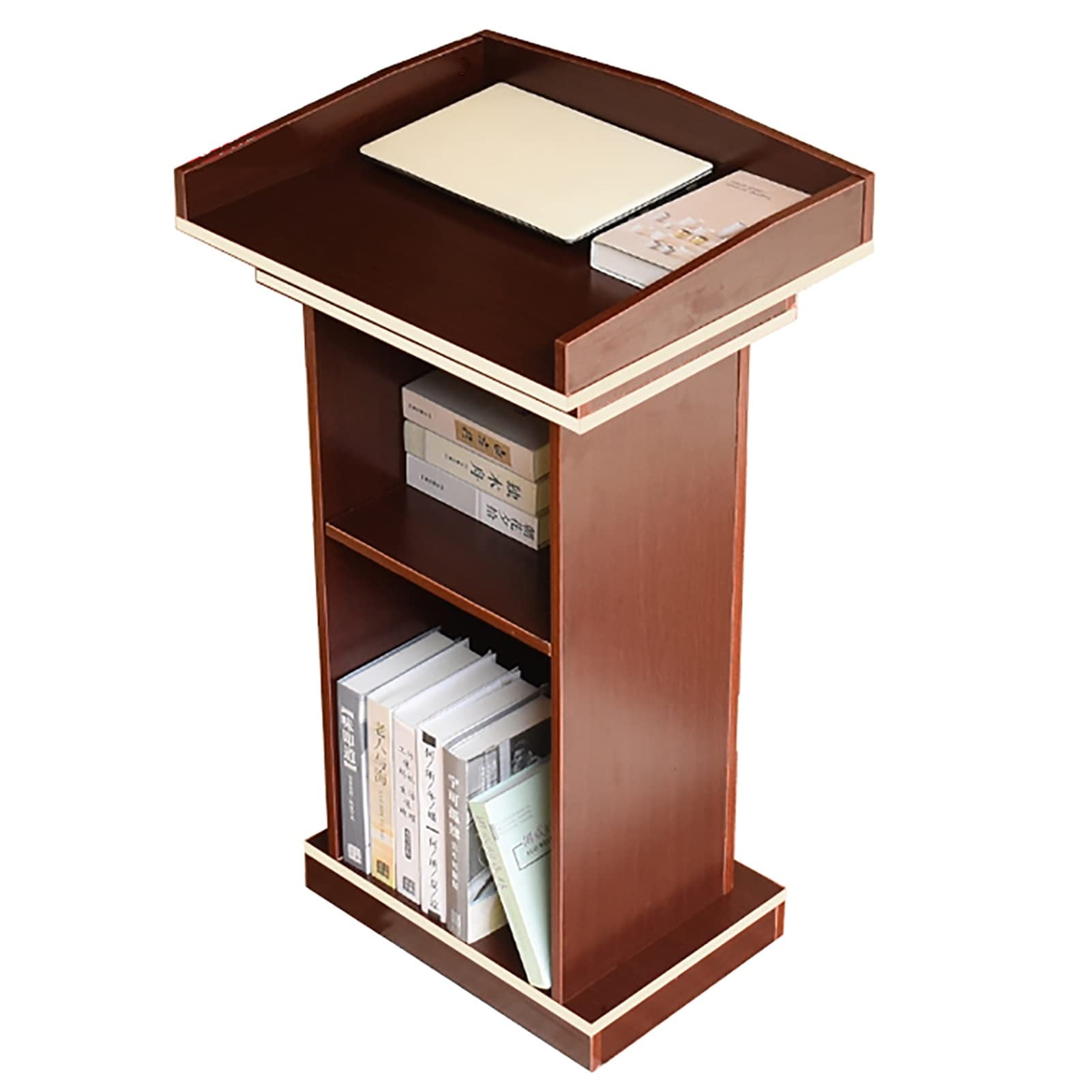 Amazon.co.jp: 演台 講演台 演説台 床に立っている固体木製の説教壇の